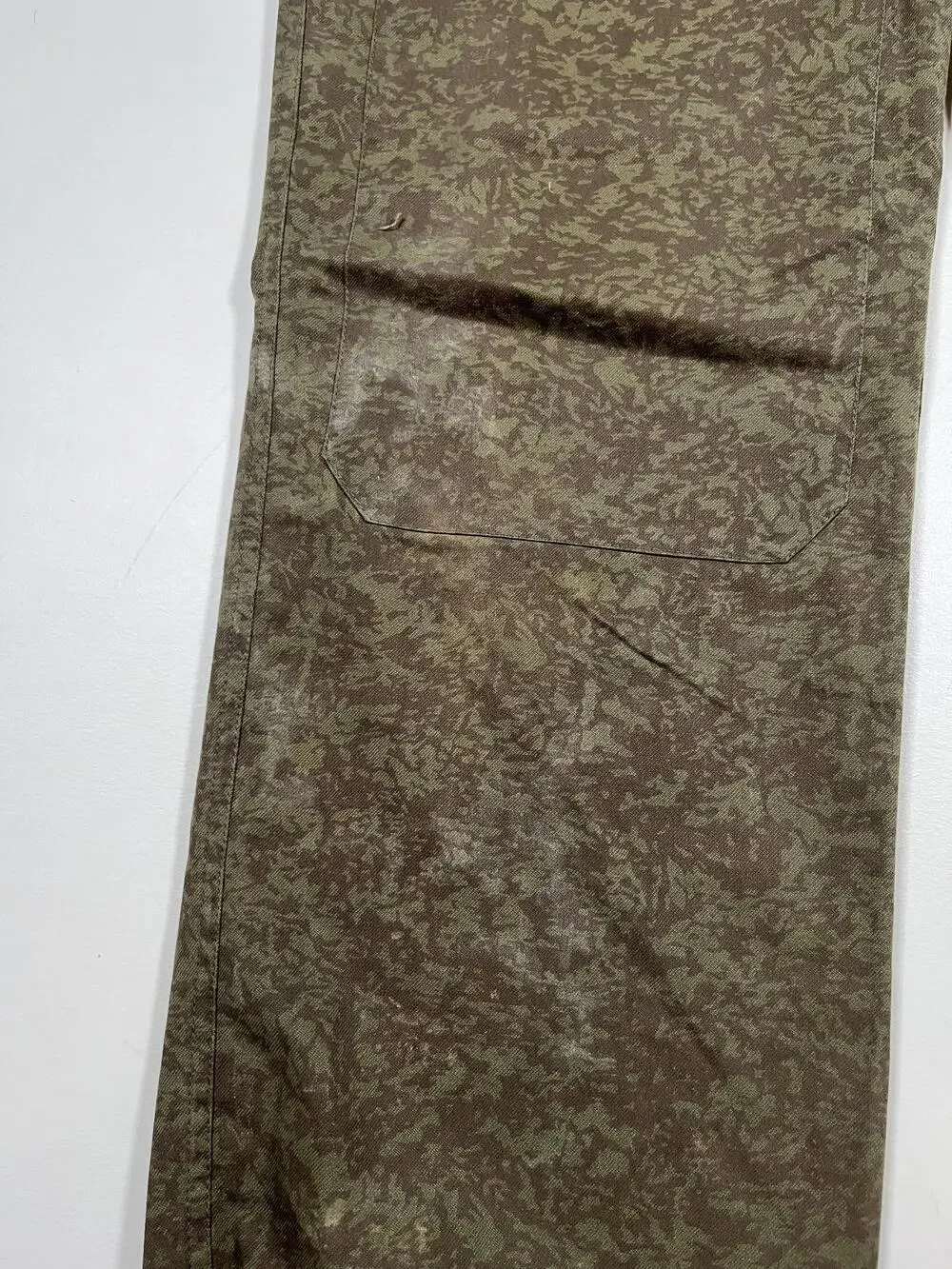 Otavan Pants Mens Green Camo Cargo Jogger Elastic Cuff Workwear Army